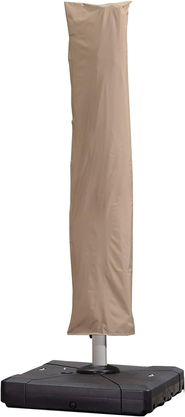 Beige Medium Cantilever Parasol Cover, Easy Fit - Image 2