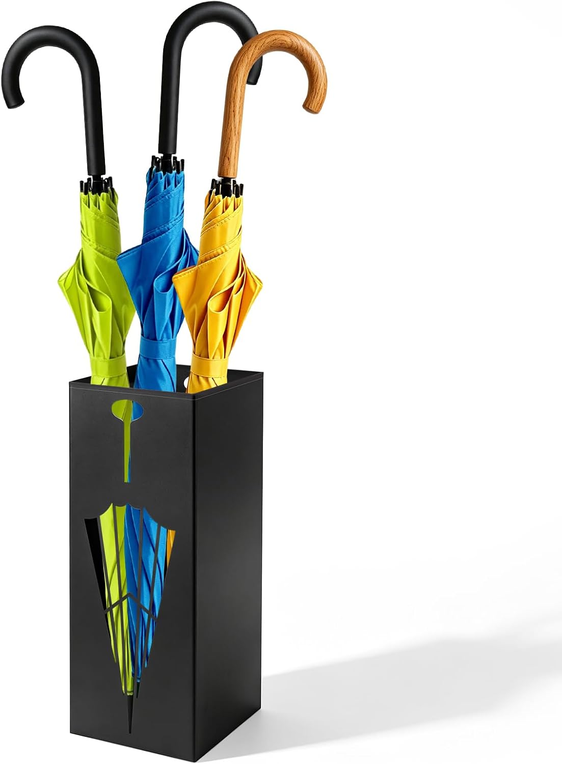 Square Metal Umbrella Stand and Holder for Entryways