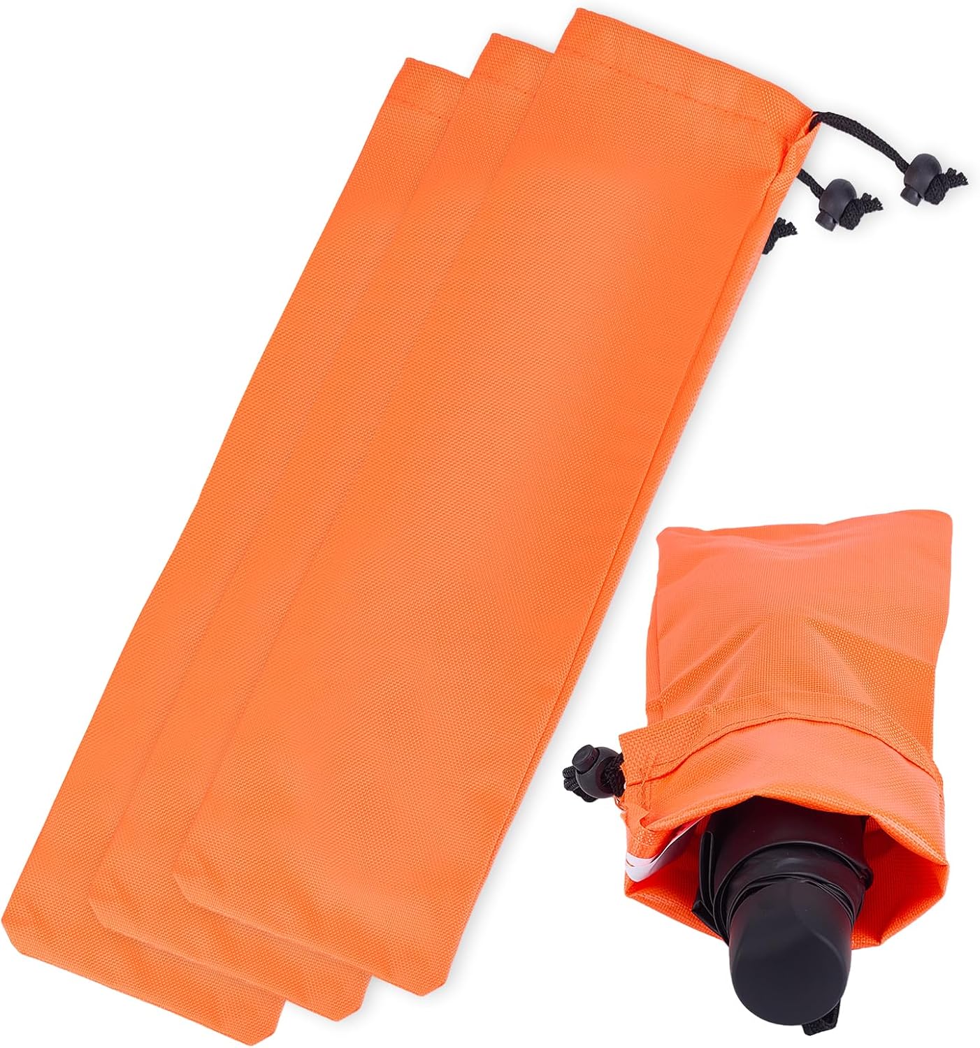 Orange 3-Piece Oxford Waterproof Umbrella Pouch Set