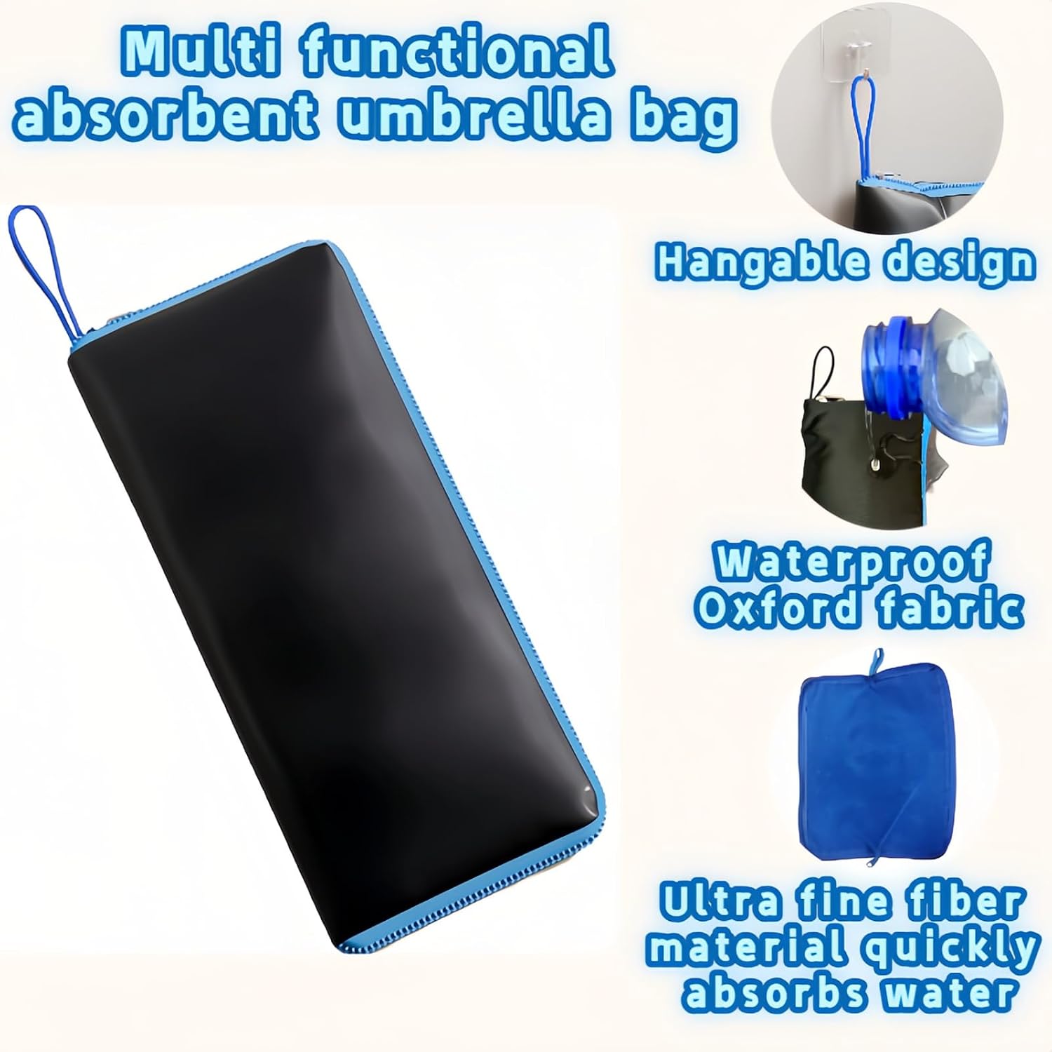 Dual-Side Oxford Microfibre Wet Umbrella Sleeve - Image 2