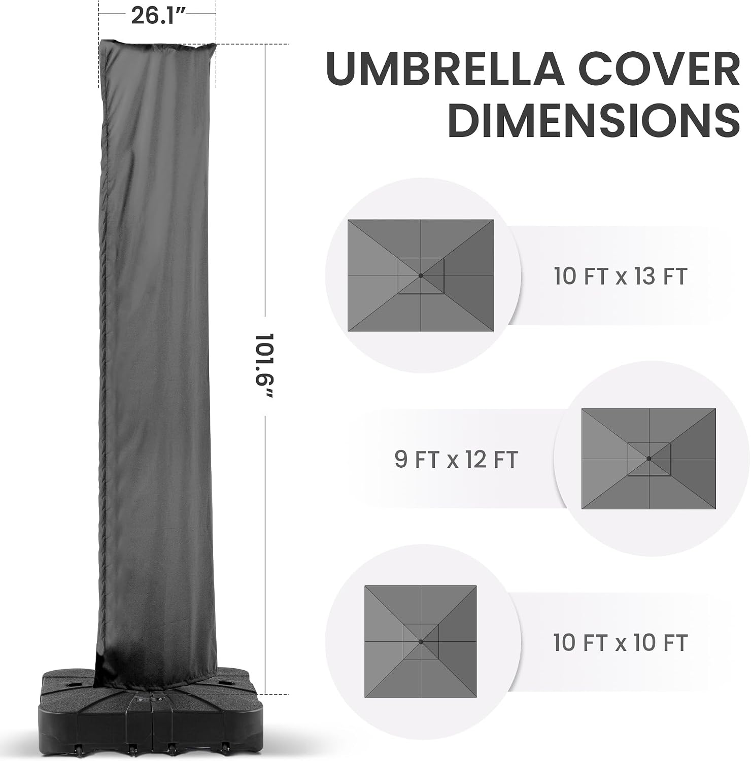 Outdoor Cantilever Parasol Cover for Offset Umbrellas - Image 2