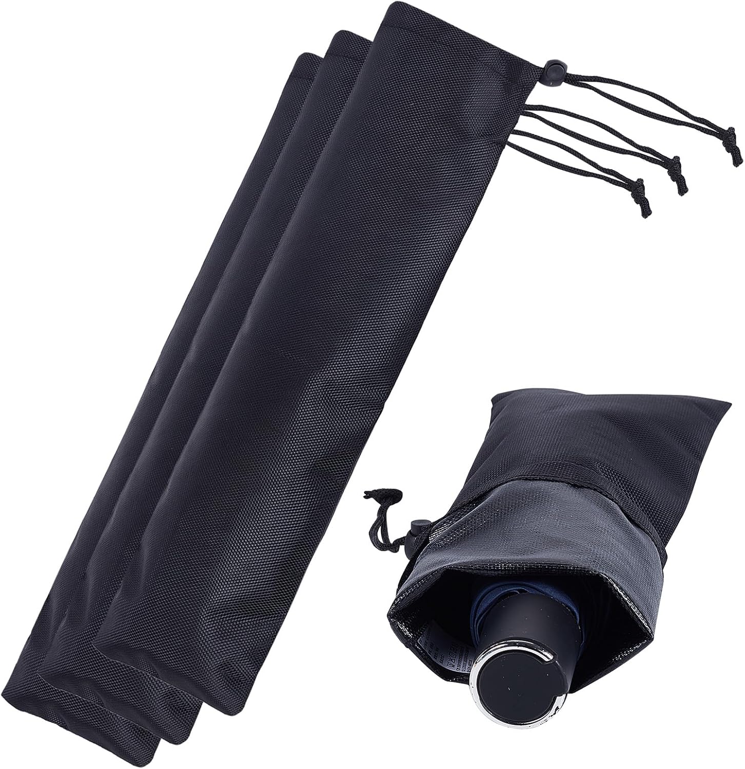 Black 3-Piece Oxford Umbrella Storage Pouch Set