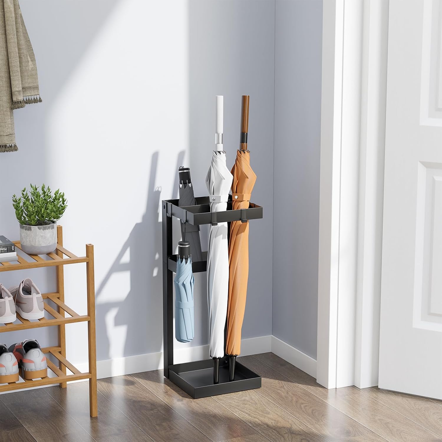 Metal Umbrella Stand for Stick and Travel Umbrellas