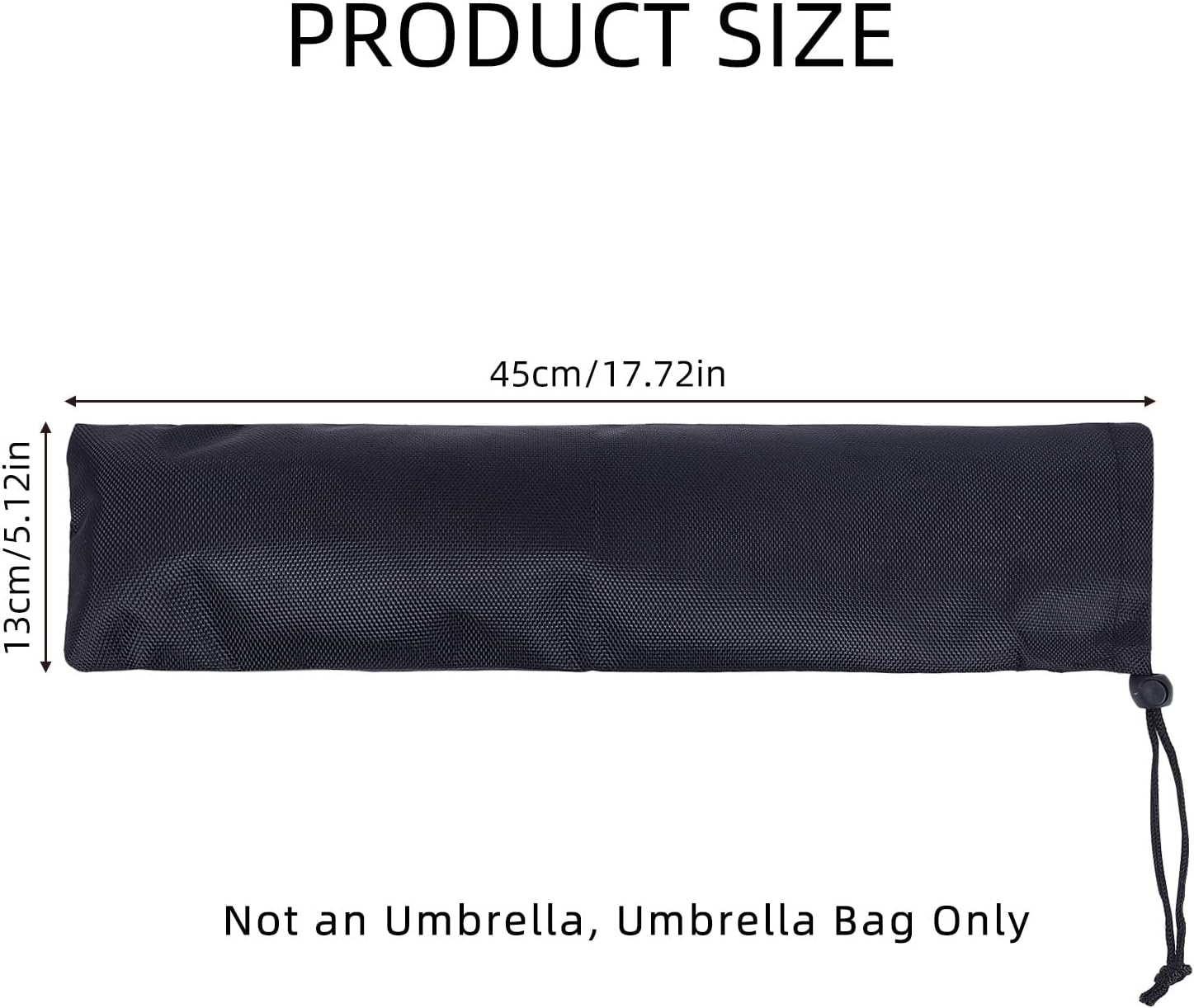 Black 3-Piece Oxford Umbrella Storage Pouch Set - Image 2