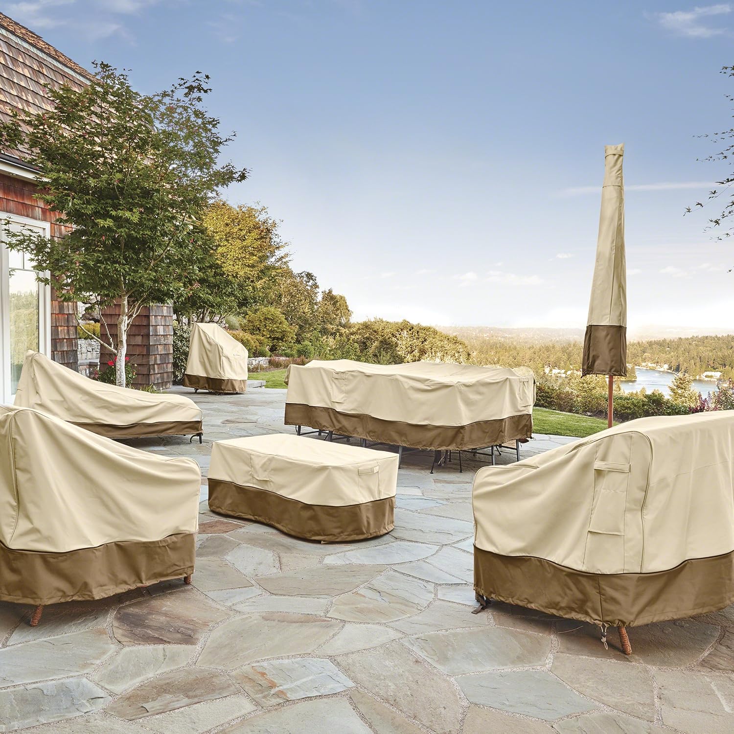 11 ft Water-Resistant Patio Parasol Cover